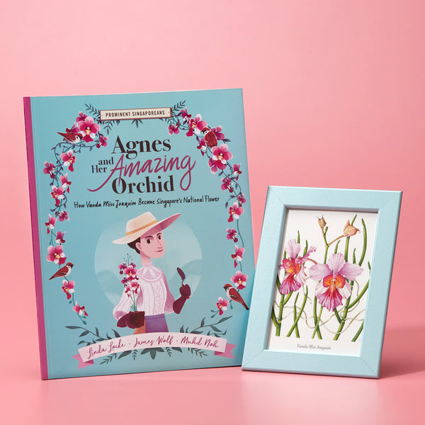 *Special Offer* Agnes and Her Amazing Orchid & Framed Print of Vanda Miss Joaquim, by Waiwai Hove