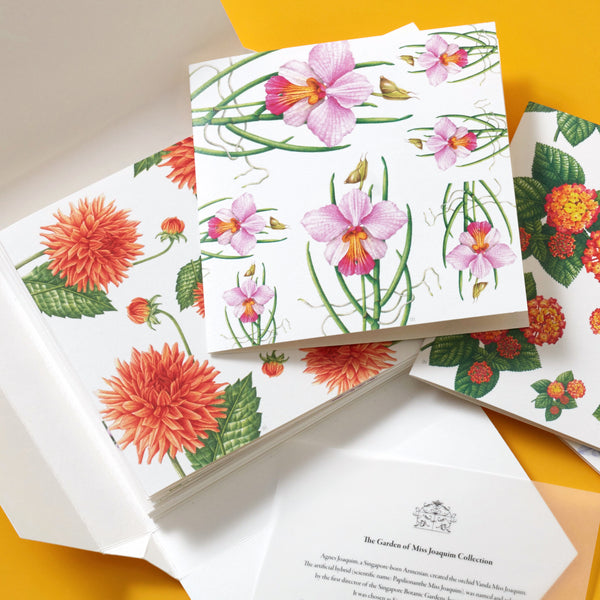 The Garden of Miss Joaquim Greeting Cards: Floral Field 1 (COLOUR)